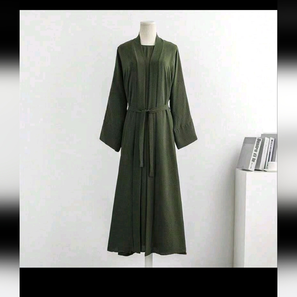 Elegant Green Abaya Set